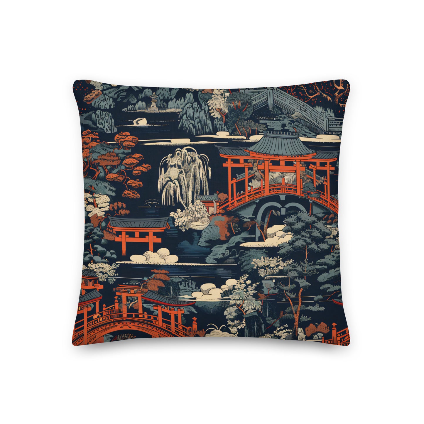 Coussin pont vermillon & torii