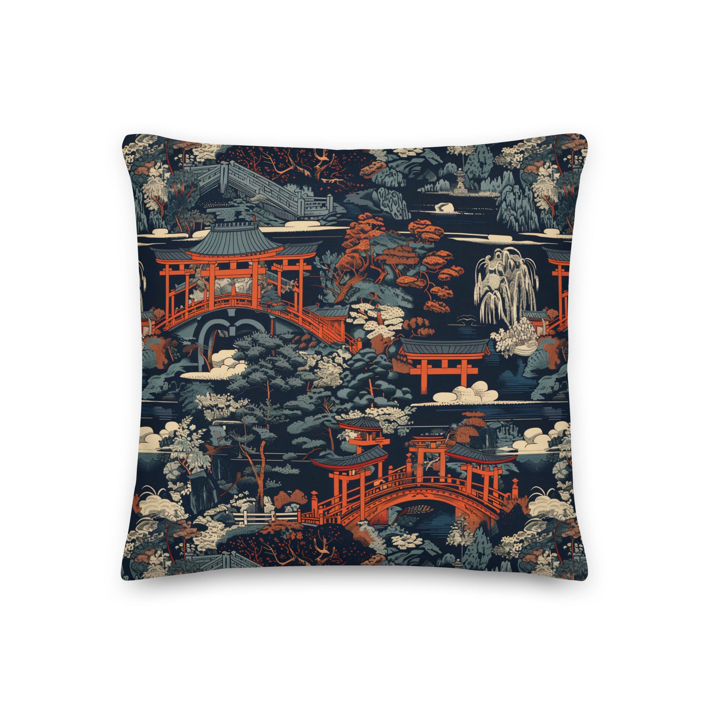 Coussin pont vermillon & torii