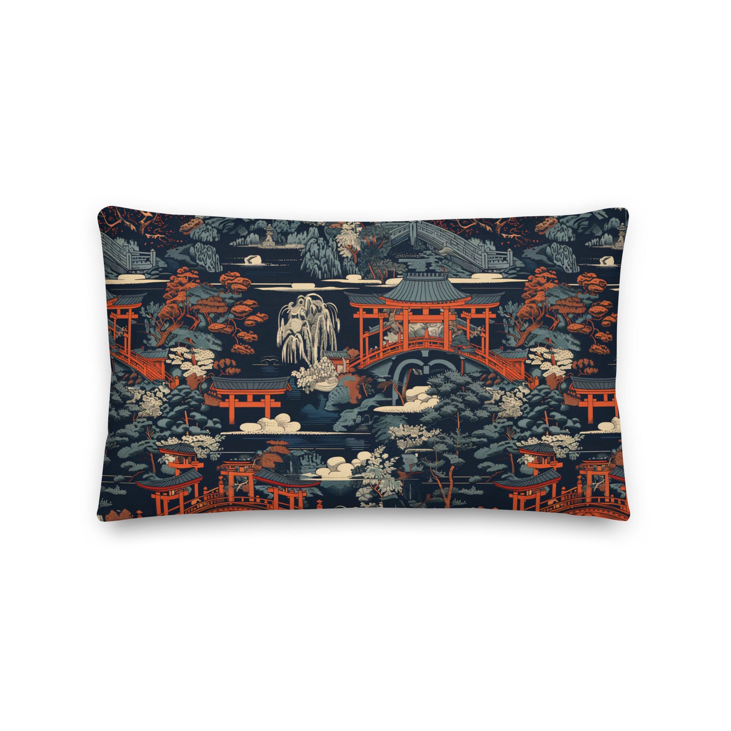 Coussin pont vermillon & torii