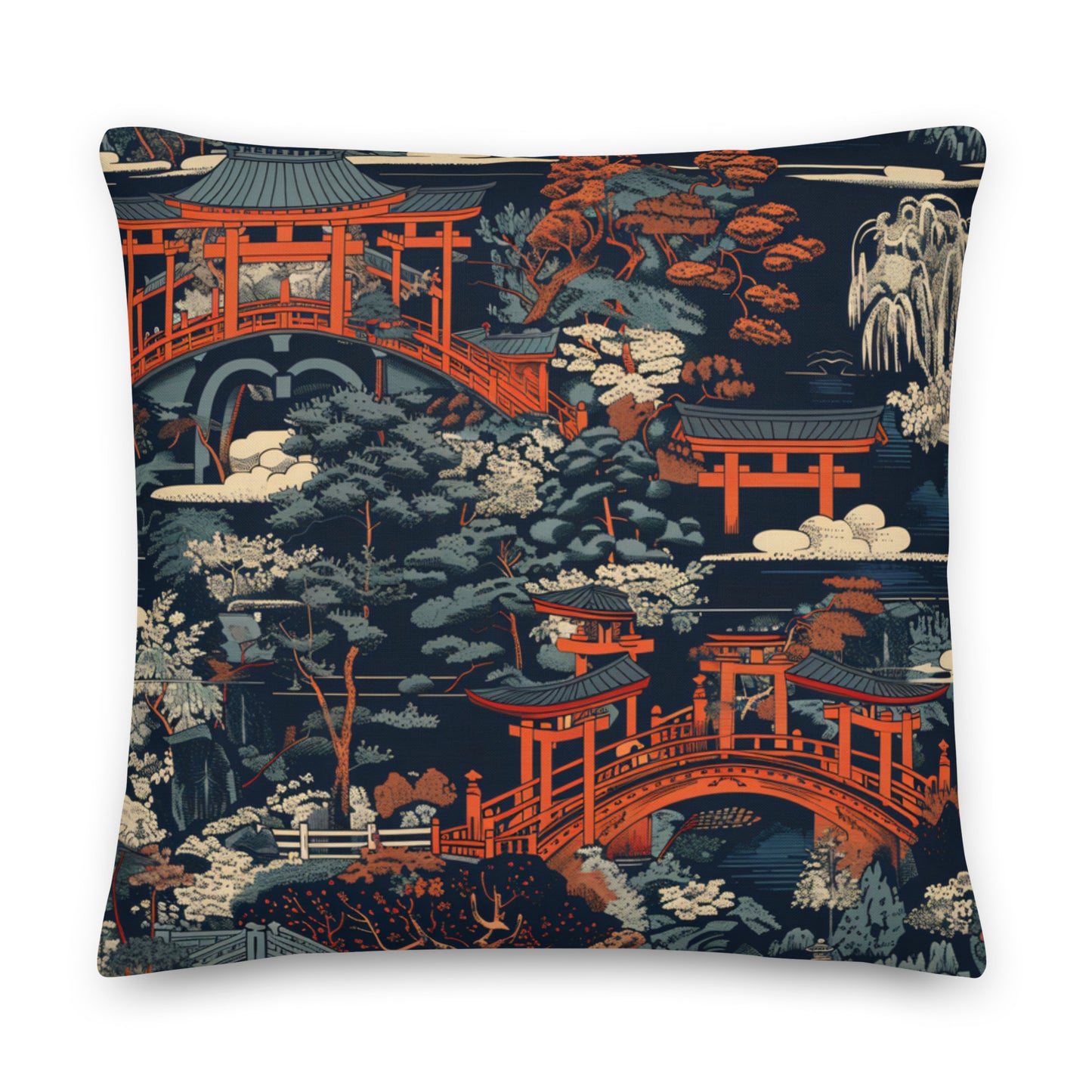 Coussin pont vermillon & torii