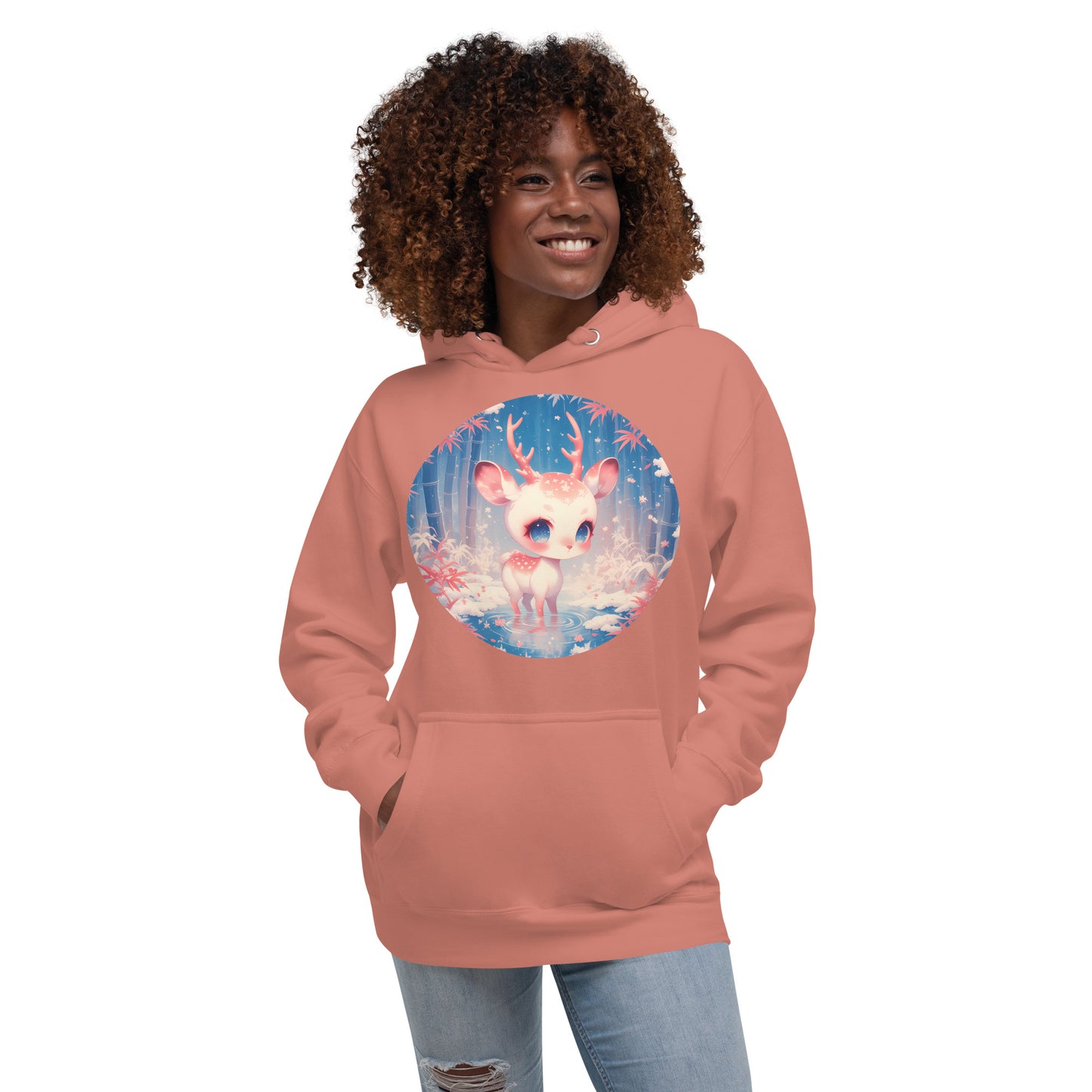 Sweat à capuche daim
