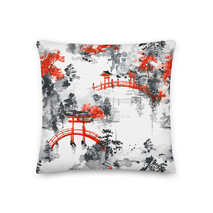 Coussin pont vermillon & torii