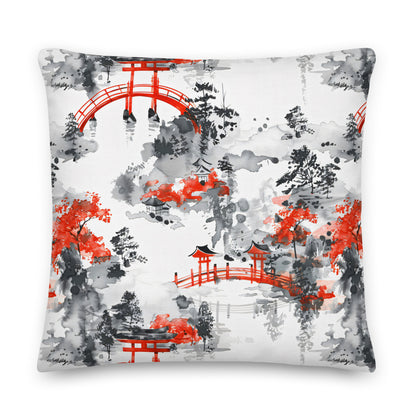 Coussin pont vermillon & torii