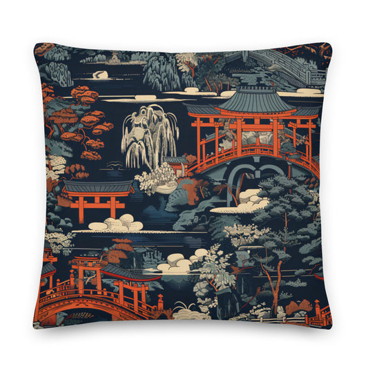 Coussin pont vermillon & torii